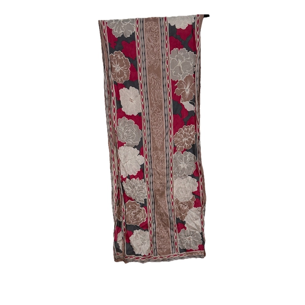 Women's Oscar De La‎ Renta Scarf Multicolor 50x10 Floral